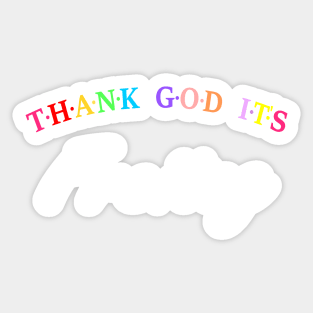 TGIF, Thank God It's Friday (German) Sticker